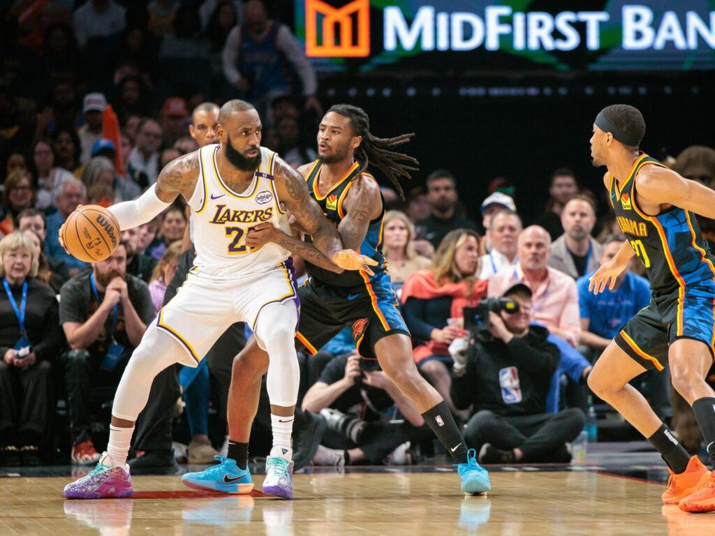 Lakers vs okc thunder match player stats