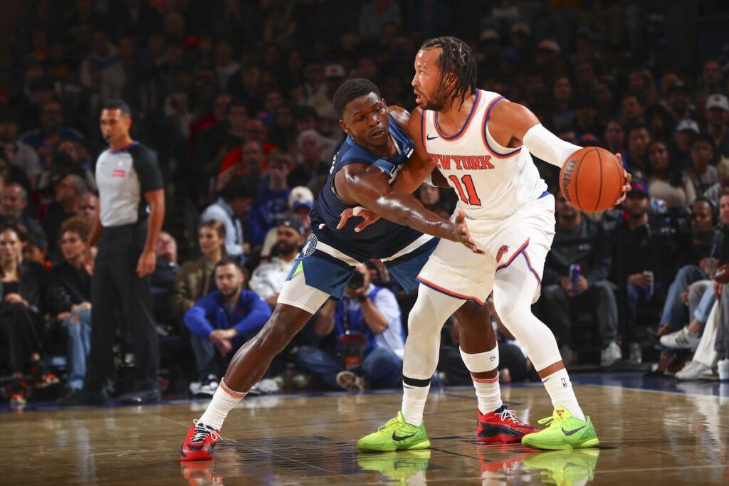 Minnesota timberwolves vs knicks match player stats