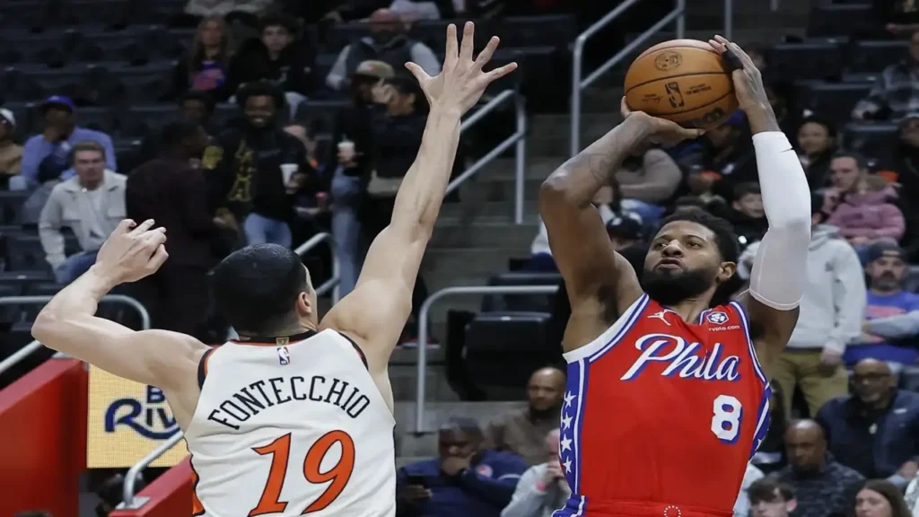 Philadelphia 76ers vs detroit pistons match player stats
